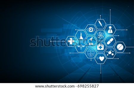health care icon pattern medical innovation concept background design Royalty-Free Stock Photo #698255827