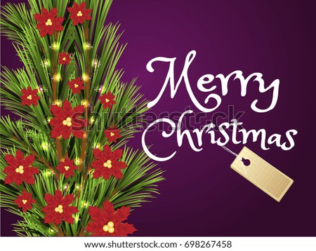 Merry Christmas holiday greeting card