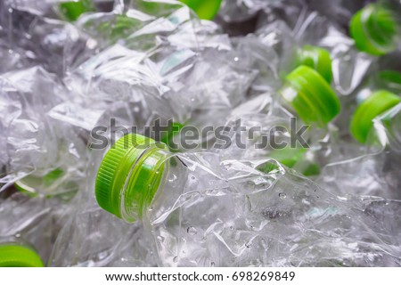 plastic bottles recycle background concept Royalty-Free Stock Photo #698269849