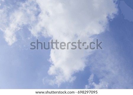 Blue sky background pattern with a beautiful white mist.