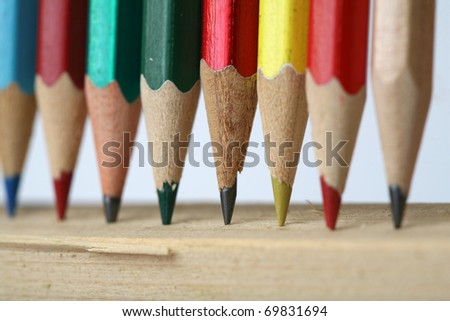 Focused on the tip of a pencil with a close-up view