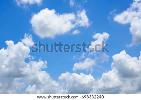 abstract white cloud on blue sky nature background