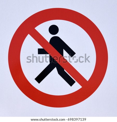 no running, walking sign 