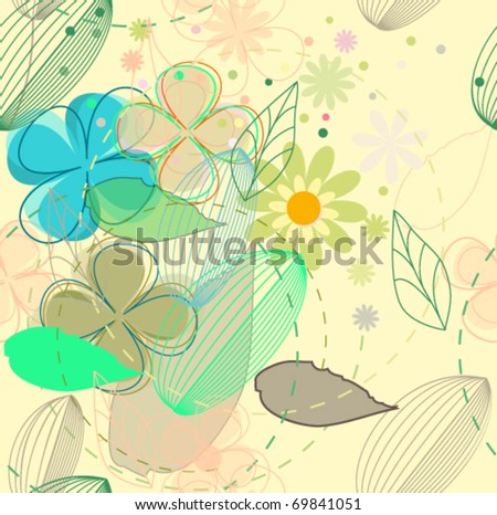 Vector flower seamless background (eps 10)