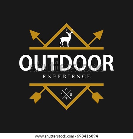 Outdoor and adventure logo design template
