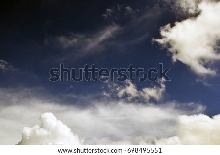 sky and sun with clouds