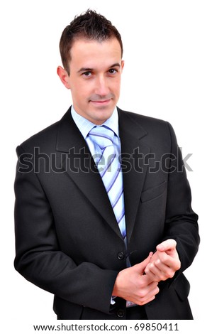 Young business man isolated on white background