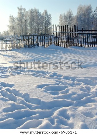 Winter nature. Russian country