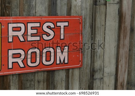 Rest room sign
