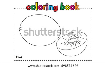 Kiwi Coloring Book, Coloring Page