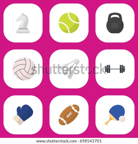 Set Of 9 Editable Training Flat Icons. Includes Symbols Such As Strategic, Touchdown, Miniball And More. Can Be Used For Web, Mobile, UI And Infographic Design.
