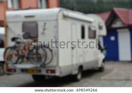 caravan blur background