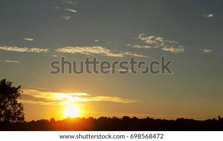 Picture shows sunset can be used for a desktop background.
