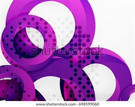 Circle background design with abstract swirls