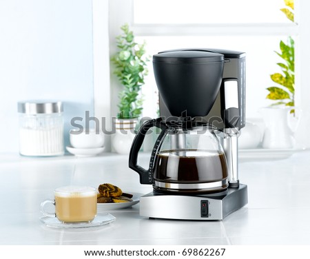 Coffee blender  and boiler machine great for makes hot drinks Royalty-Free Stock Photo #69862267