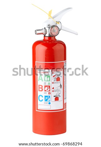 Fire extinguisher where safety come first the image isolated on white