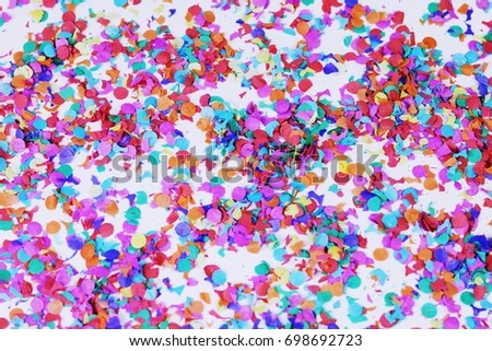 Colorful Confetti on white background