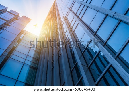 Abstract building. blue glass wall of skyscraper
 Royalty-Free Stock Photo #698845438