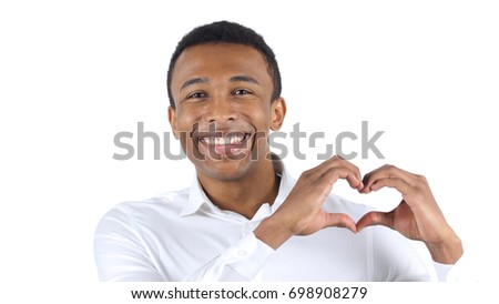 Heart Sign by Black Man