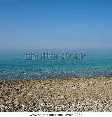 Mediterranean landscape  background, horizontal line.   