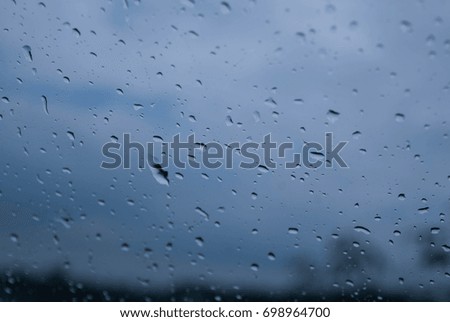 Rain on the glass.