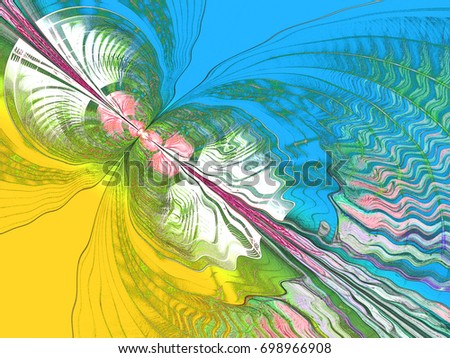 Abstract fractal background Morning Decorative Butterfly Infinity computer-generated image. Fractal digital artwork for creative graphic design.