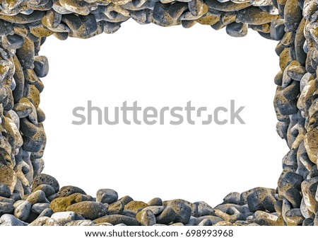 White frame background with rock photo borders.