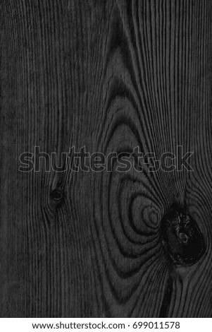 Old Knotted Black Pine Wood Board Grunge Texture Detail