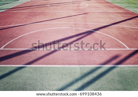 Close up picture of an outdoor playing field, sport concept abstract background, color toning applied.