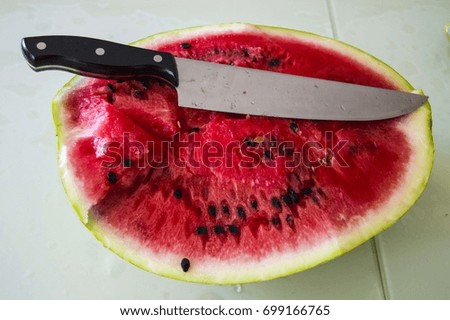 Wonderful watermelon images eaten in summer
