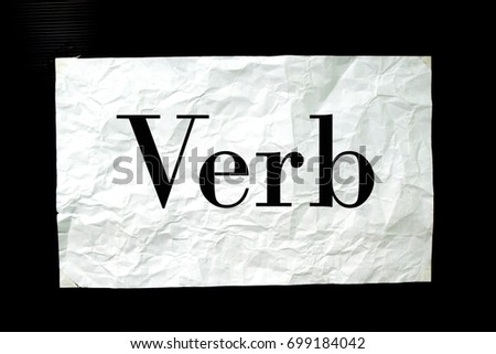 Verb on paper 