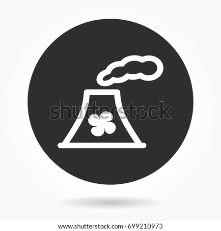 Factory vector icon. Illustration isolated for graphic and web design.