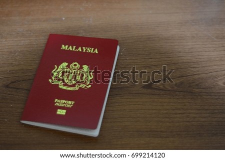 Malaysia passport. Selective focus.