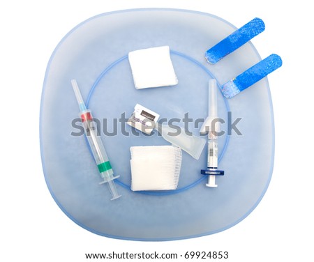 A plate of childrens immunizations isolated on a white background Royalty-Free Stock Photo #69924853