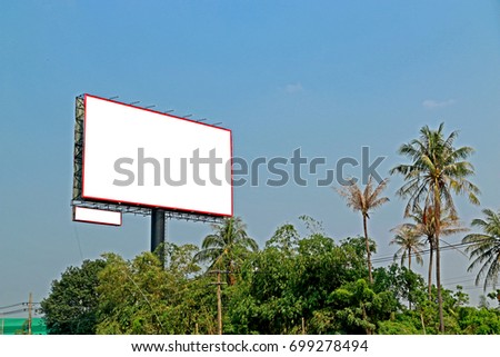  The billboard near the road