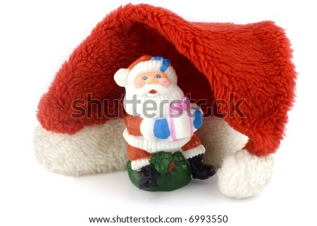 santa-claus and red hat