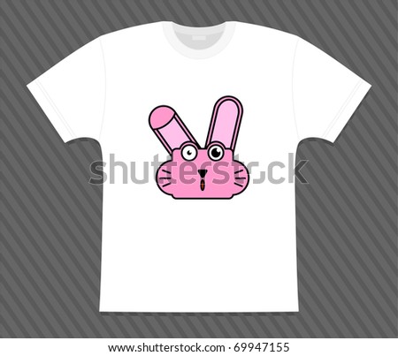 Vector. T-shirt little rabbit #1
