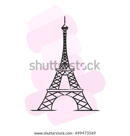 Paris vector Eiffer Tower.