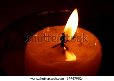 Glowing candle