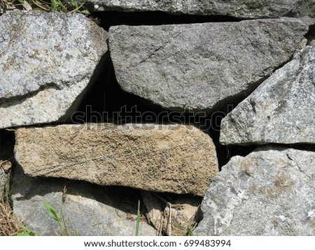 Old rock wall close up