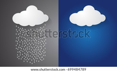 rain clouds, storm, vector illustration