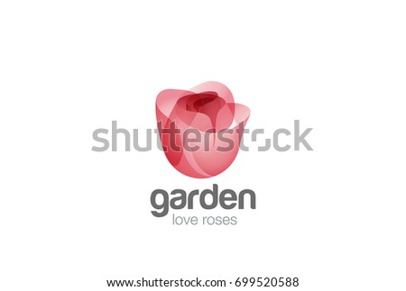 Rose Flower shop Garden abstract Logo design vector template.
Beauty Cosmetics SPA Flourish Logotype concept icon.