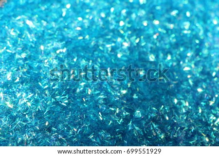 Aqua Blue iridescent confetti glitter abstract background Study (focus, unfocused, light, shadow)
