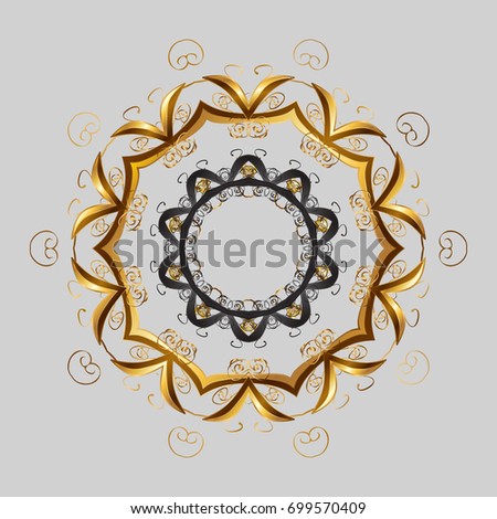 Design on gray background. Vector illustration. Abstract background with Floral Elements. Vector winter pattern.