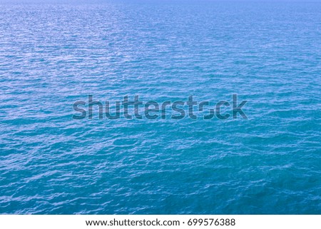 Sea Surface Calm Of Horizon Sea Ocean And Blue Sky Background