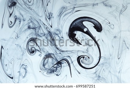 Watercolor abstract blue color on white background