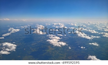 Aerial cloud landscape