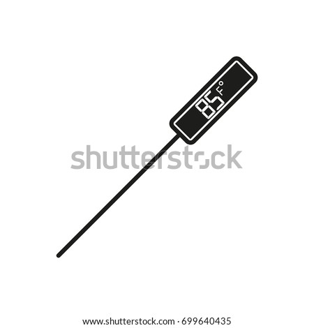  kitchen thermometer icon - vector illustration 