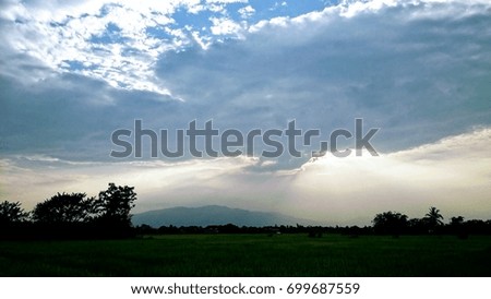 Sunlight from cloud