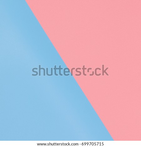 Blue cross Pink plastic texture background. Minimal concept 
